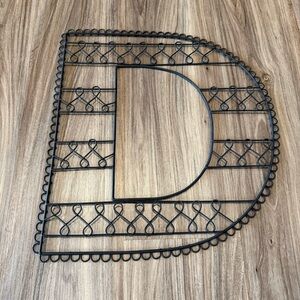 Pottery Barn Teen Black Wire Letter D Wall Decor